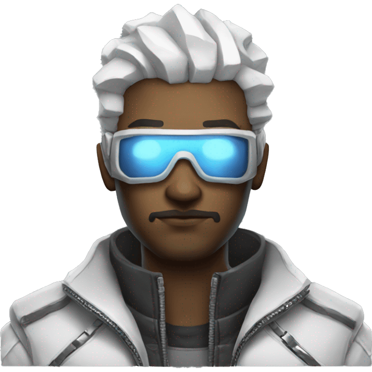 Cyberpunk white man emoji