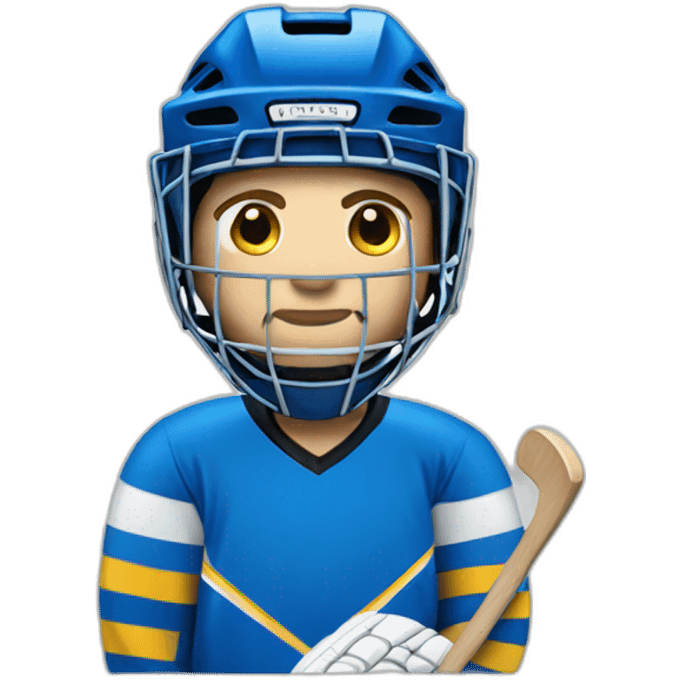 hockey goalie blue emoji