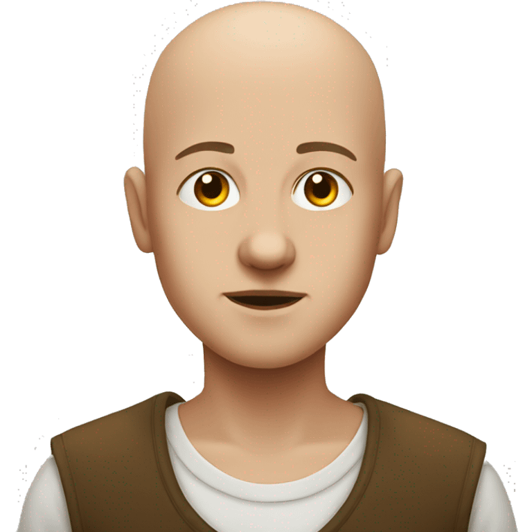 bald boy portrait looking at viewer emoji