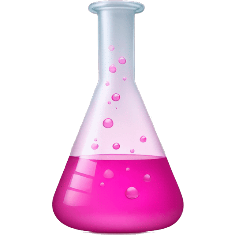 pink liquid in lab Erlenmeyer flask  emoji