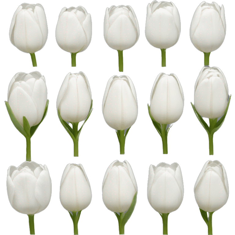 white tulips emoji