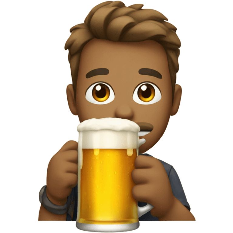 Drinking beer emoji