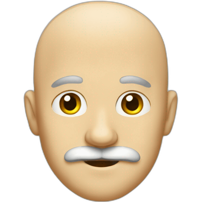 bald person with a mustache emoji