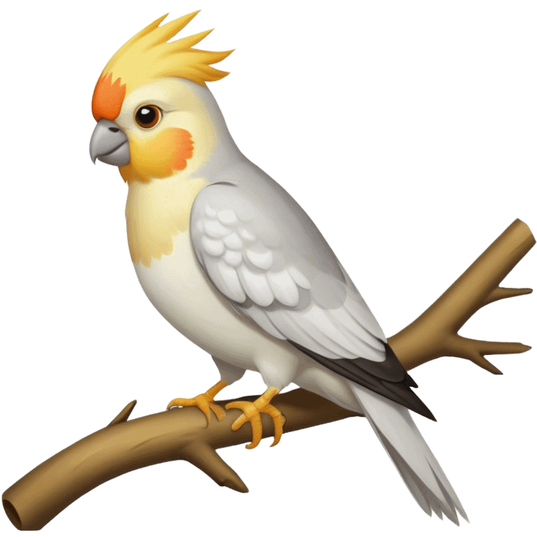 cockatiel white bird  emoji