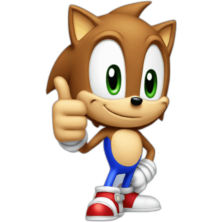 Sonic giving a thumbs up emoji