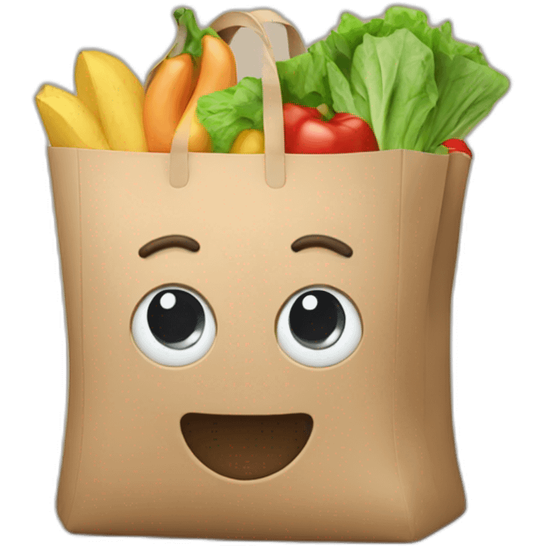 Bag of groceries emoji