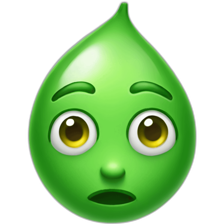 green nose drop emoji