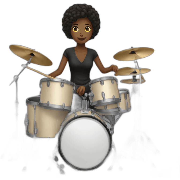 female drummer emoji