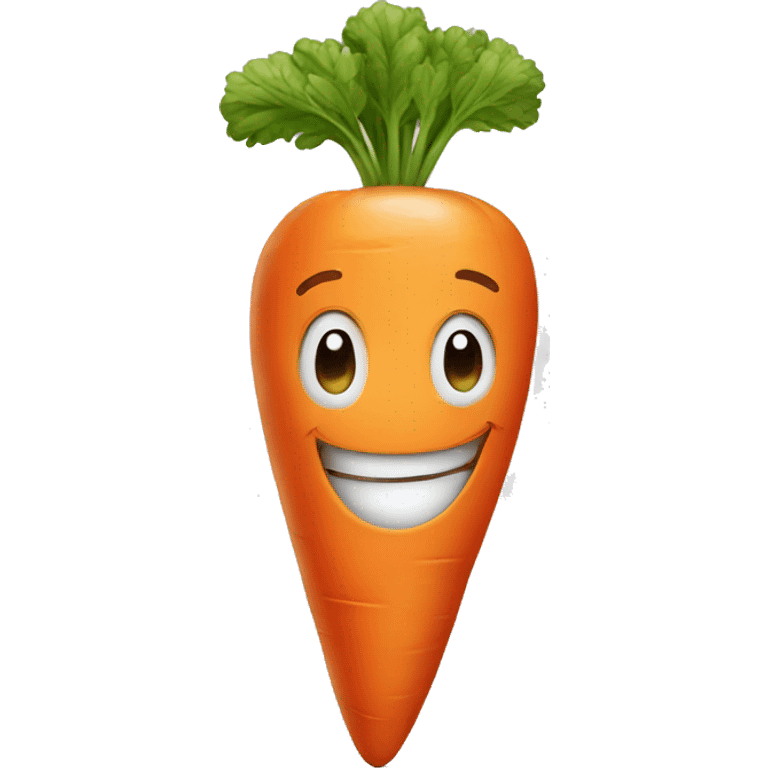 Smiling carrot emoji