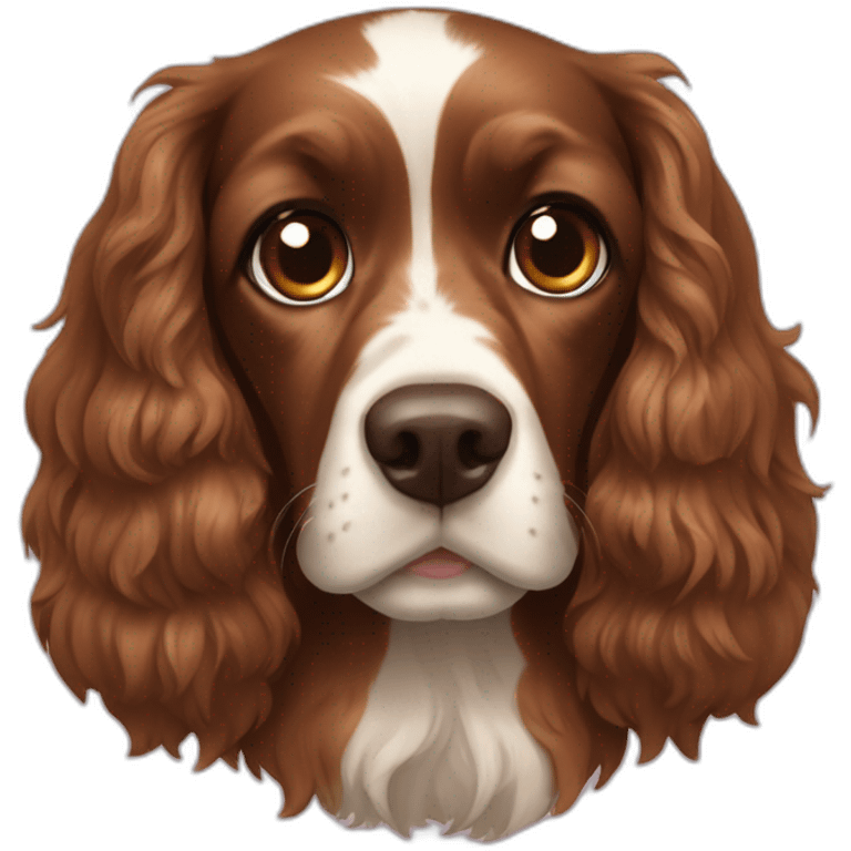 Spaniel bola na boca emoji