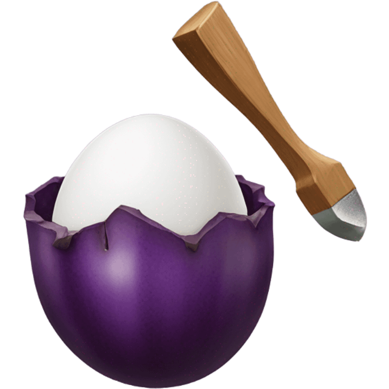 Hammer hitting egg plant emoji