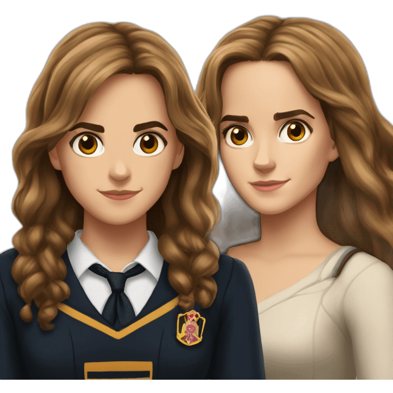 Hermione Granger et Emma Watson qui se regardent emoji