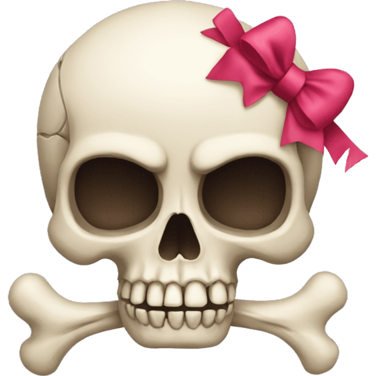 Skull with bow emoji