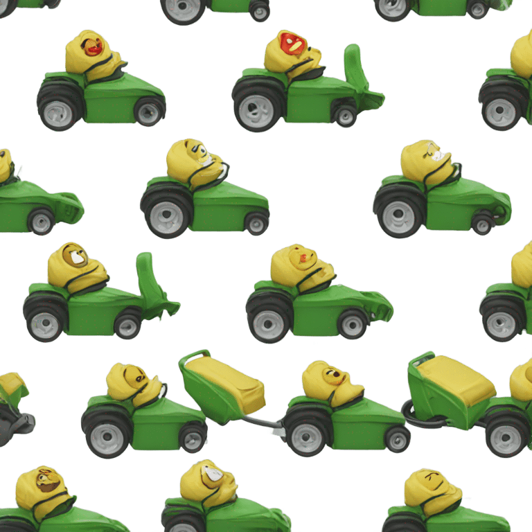 Lawn mower crying emoji