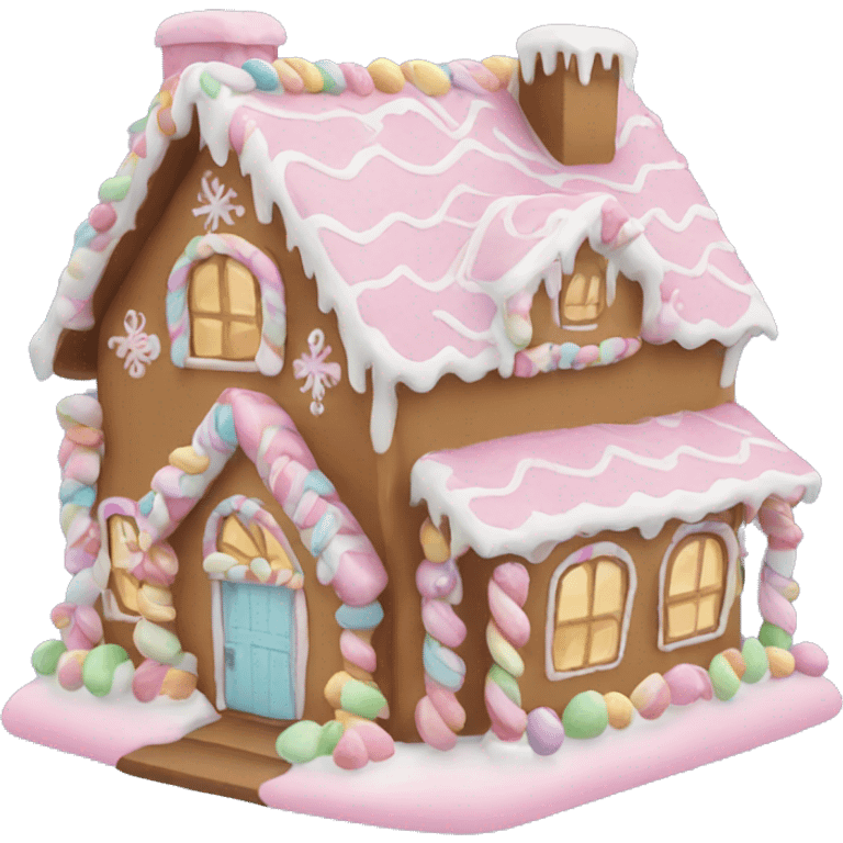 pastel gingerbread house emoji