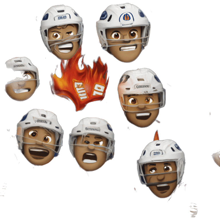 Oilers beating flames emoji