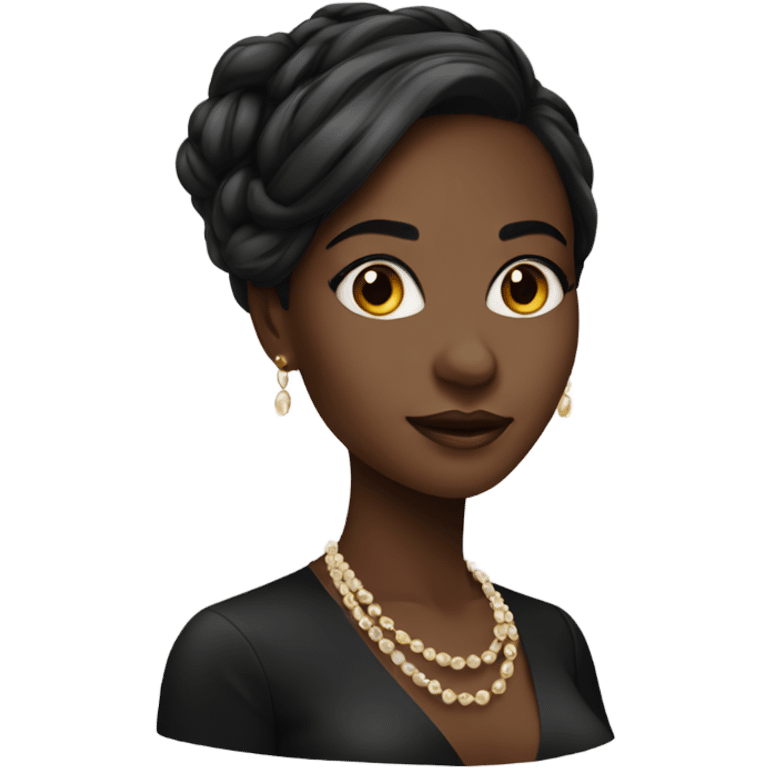 Elegant black girl emoji