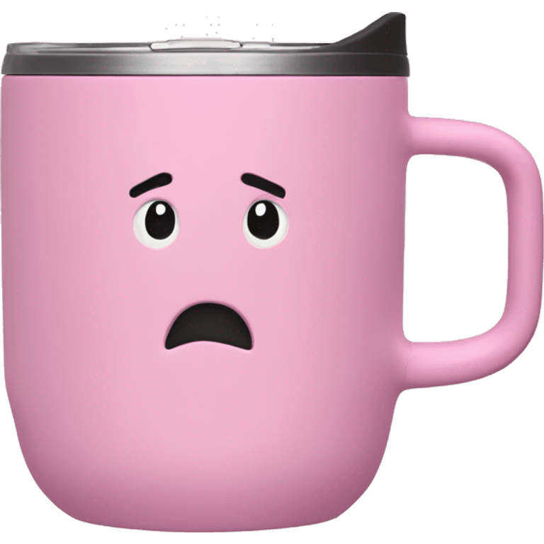 pink stanley tumbler with handle  emoji