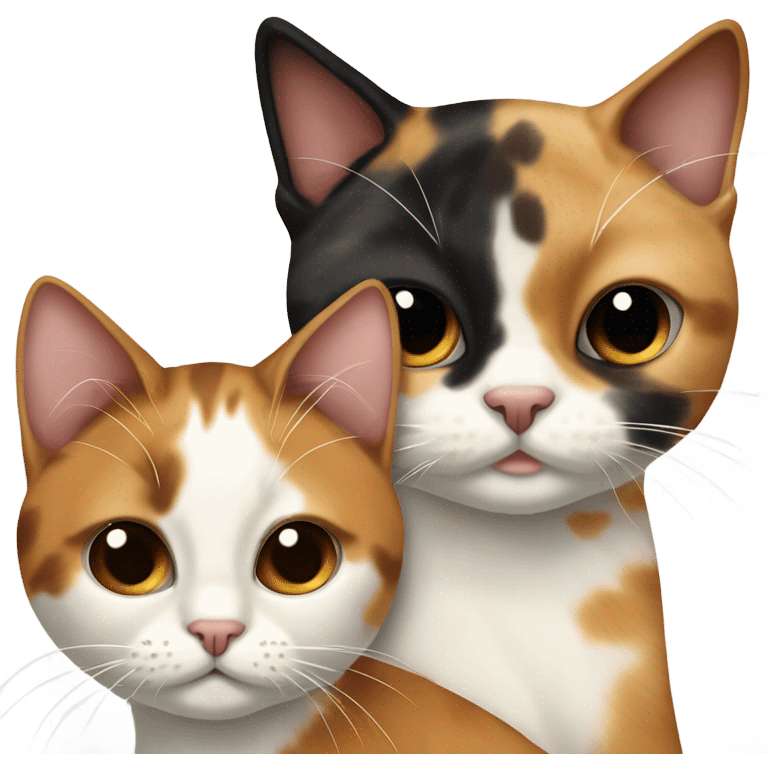 calico and siamese cat emoji