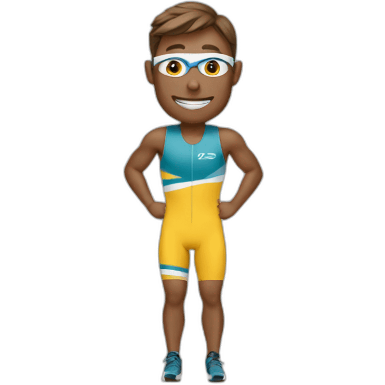 Triathlete on podium emoji