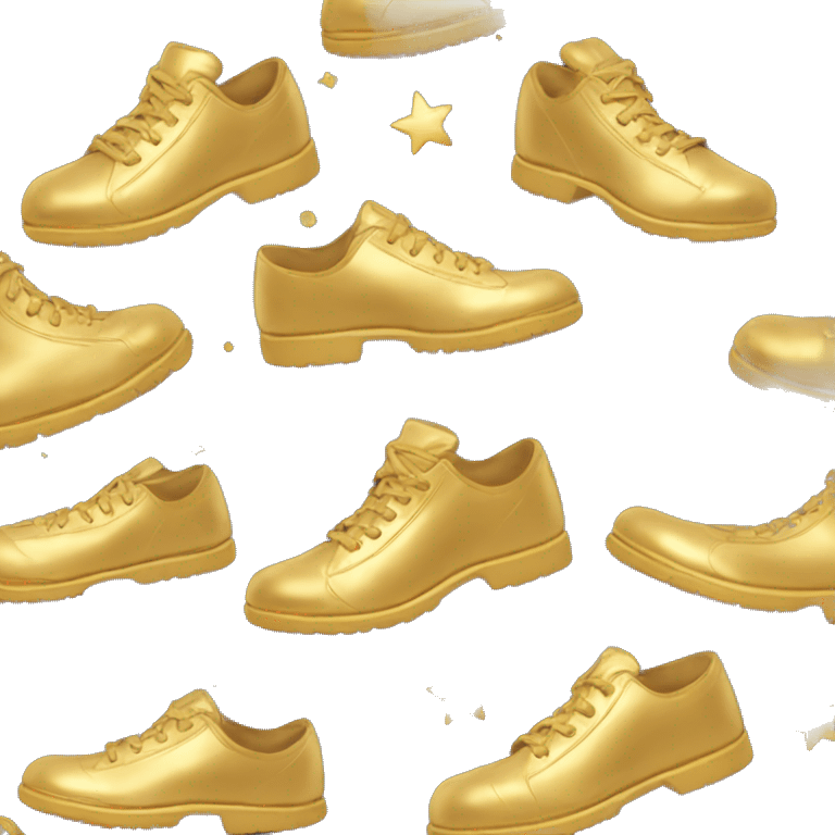 But golden shoes with stars and more aesthetic emoji