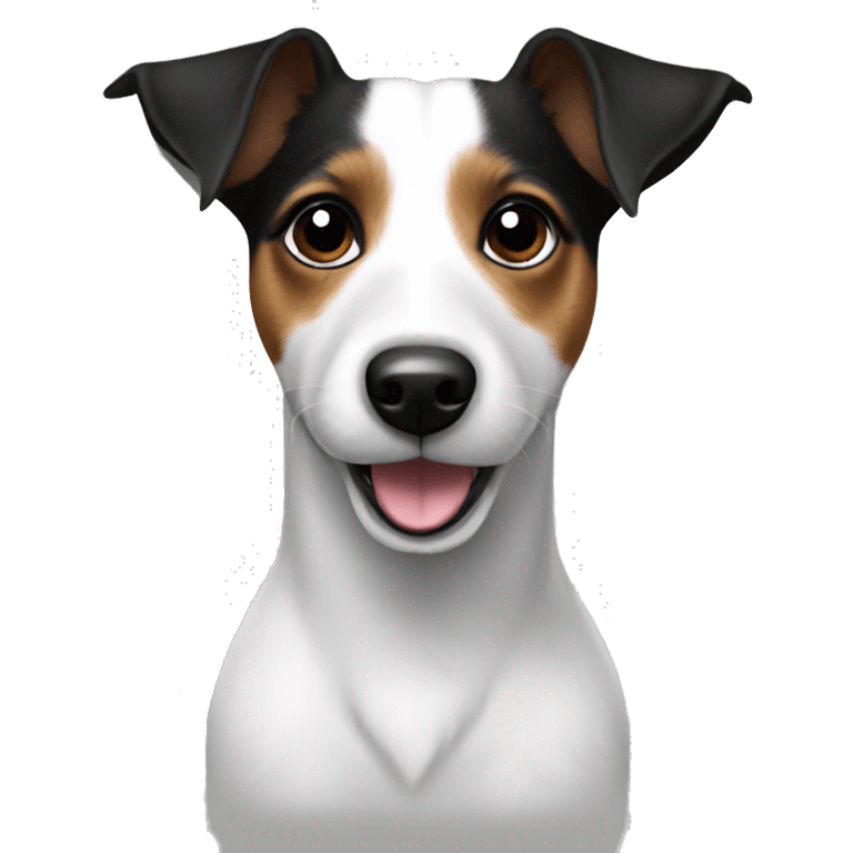 black and white jack russell emoji