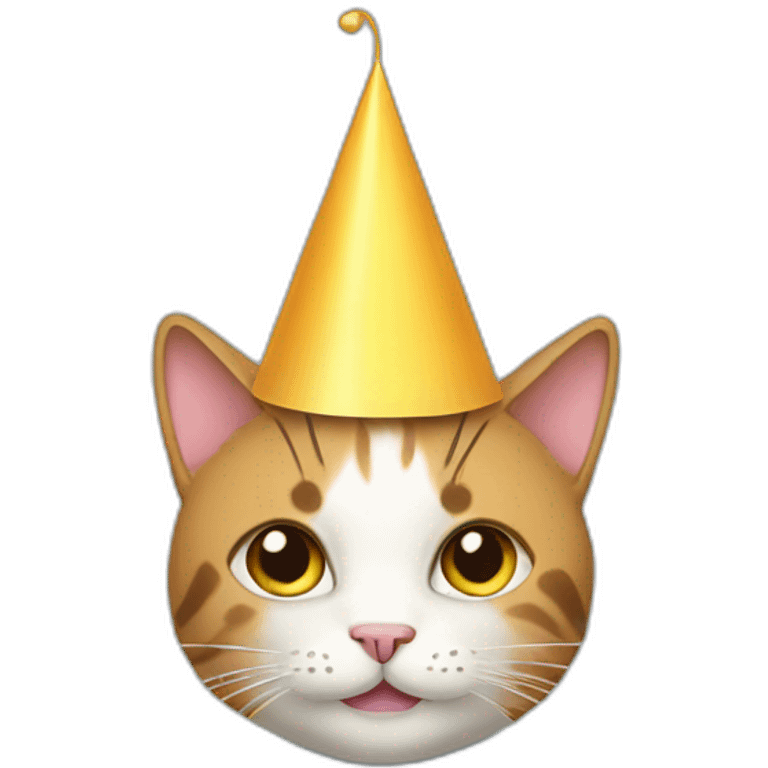 Cat party hat emoji