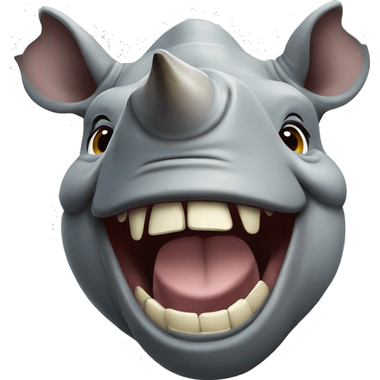 rhino laughing emoji