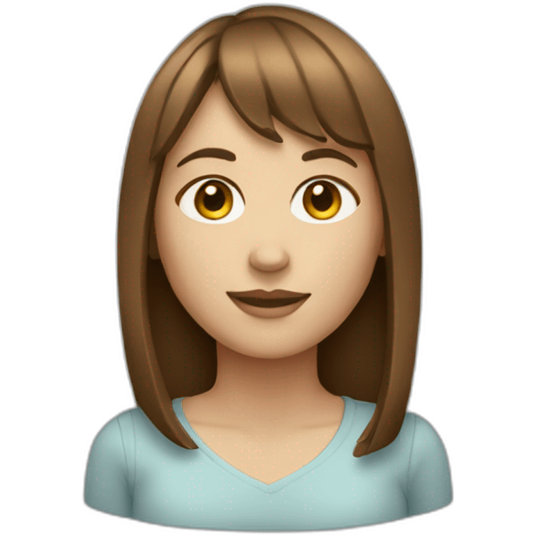 white-woman-with-brown-hair-and-bangs emoji