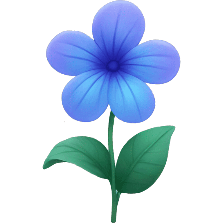 violet and blue flower emoji