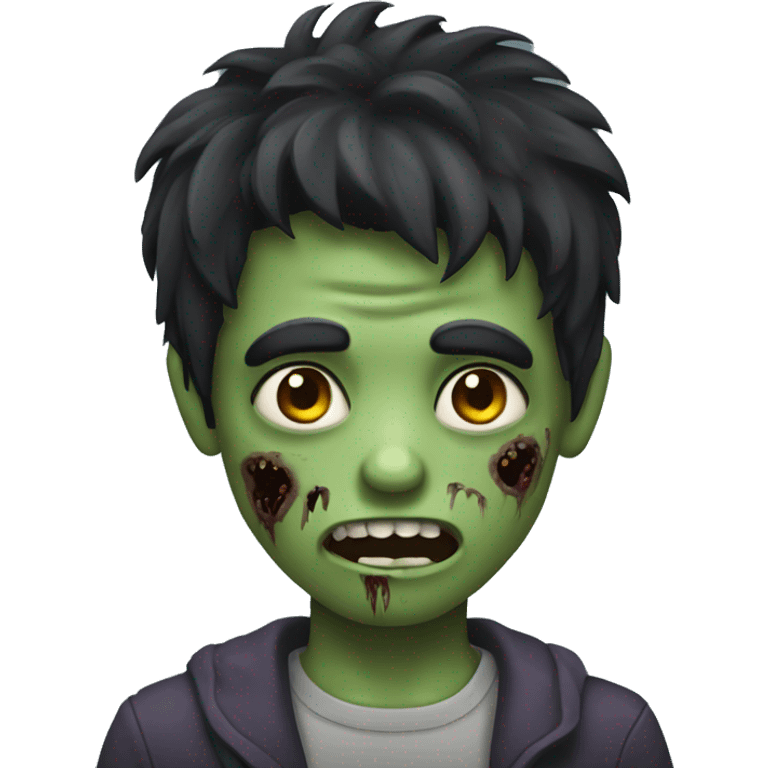 boy zombie with dark hair emoji