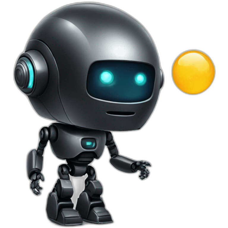 cute space black robot emoji