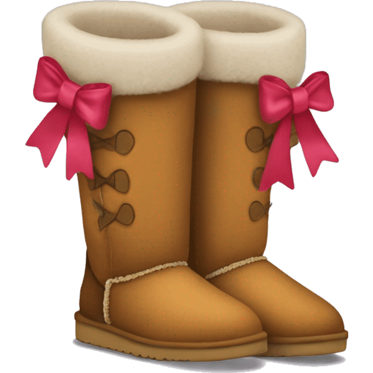 A pair of Uggs with bows emoji