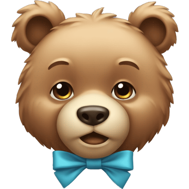 Bear with bow emoji