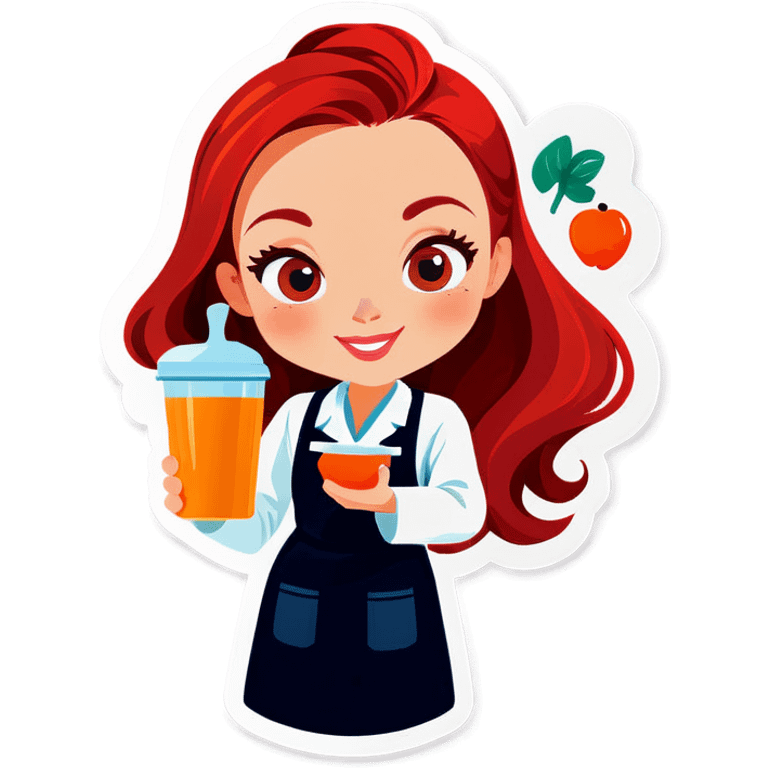 a nutritionist with red hair emoji