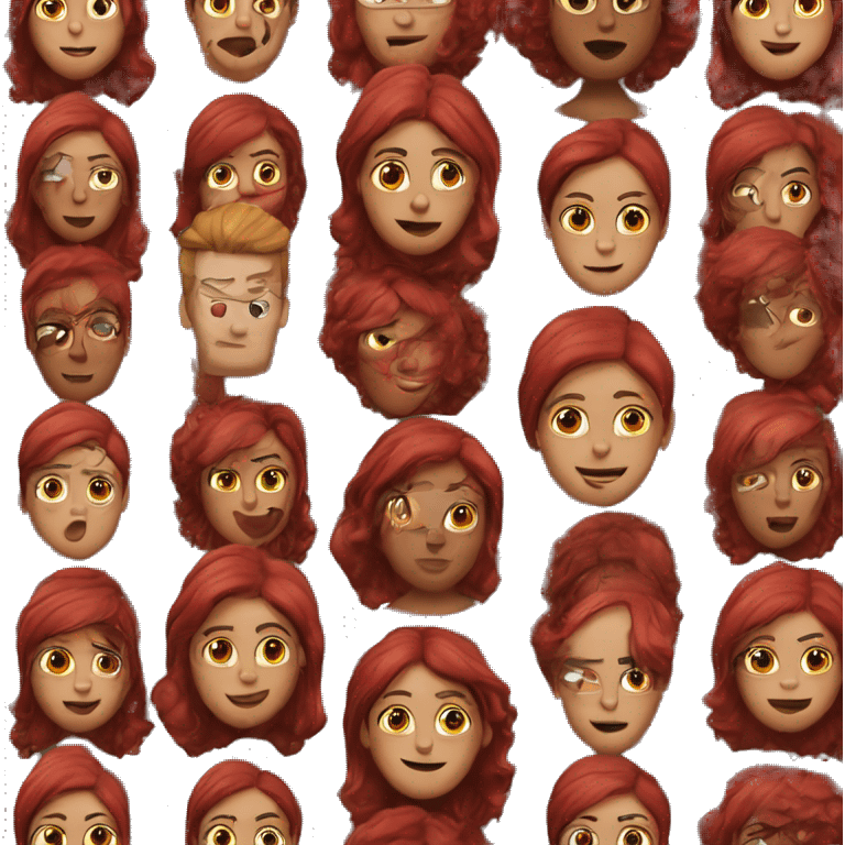 Actriz majida issa con pelo rojo emoji