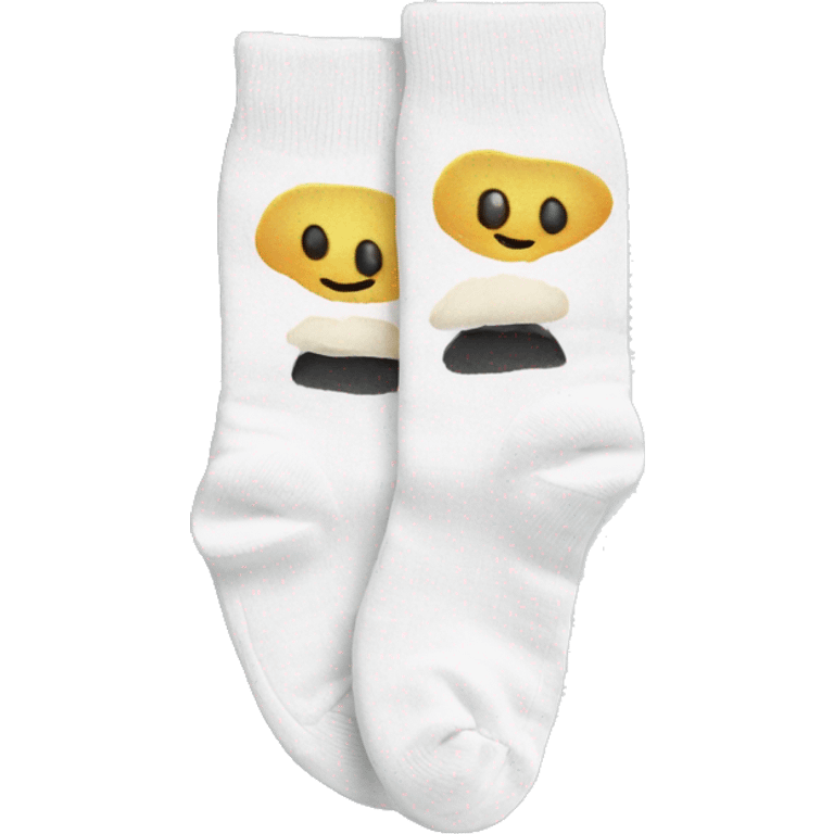 Soft socks white  emoji