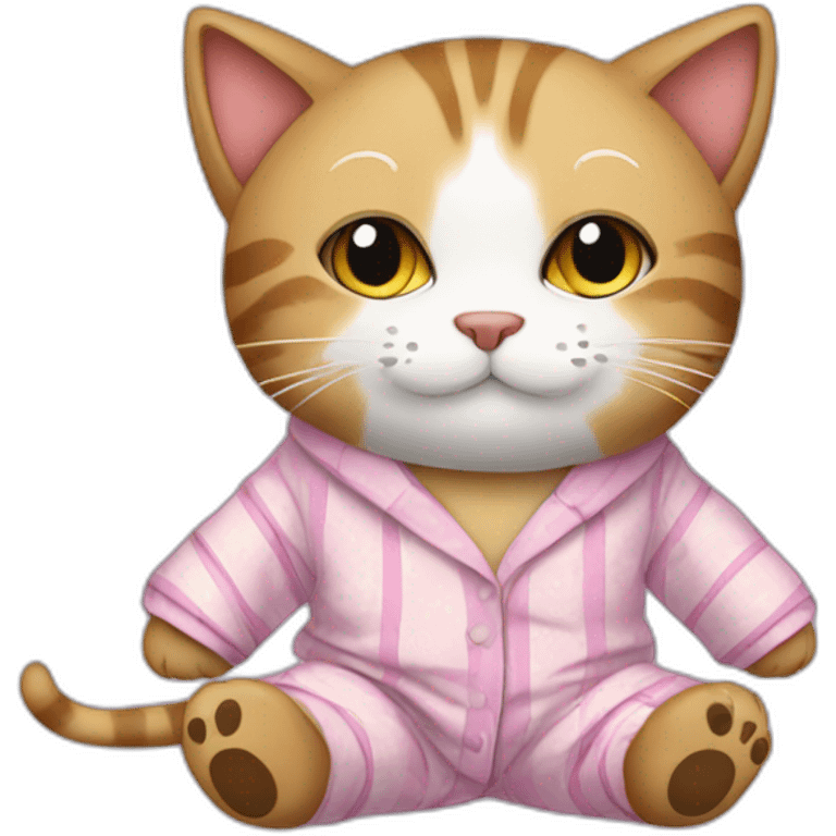 Cat in pyjama emoji