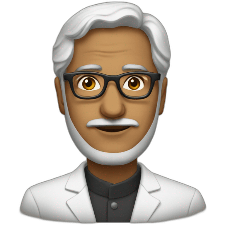 M.F. Hussain with glasses emoji