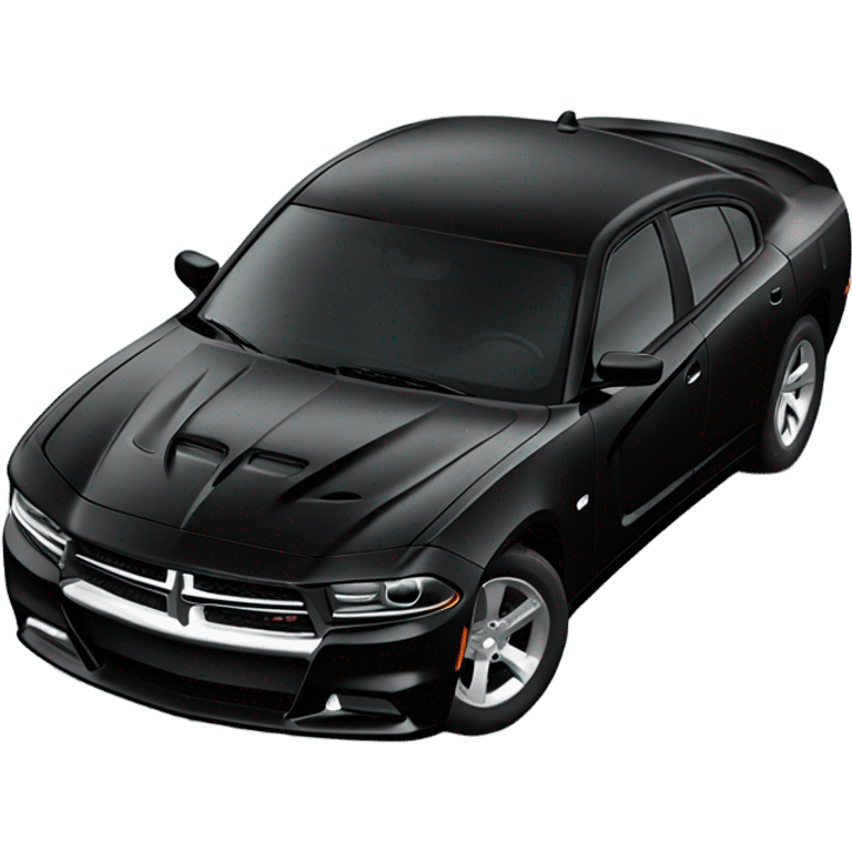 Black Dodge charger car  emoji