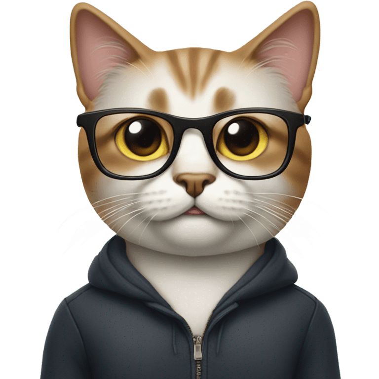 Cat with glasses emoji