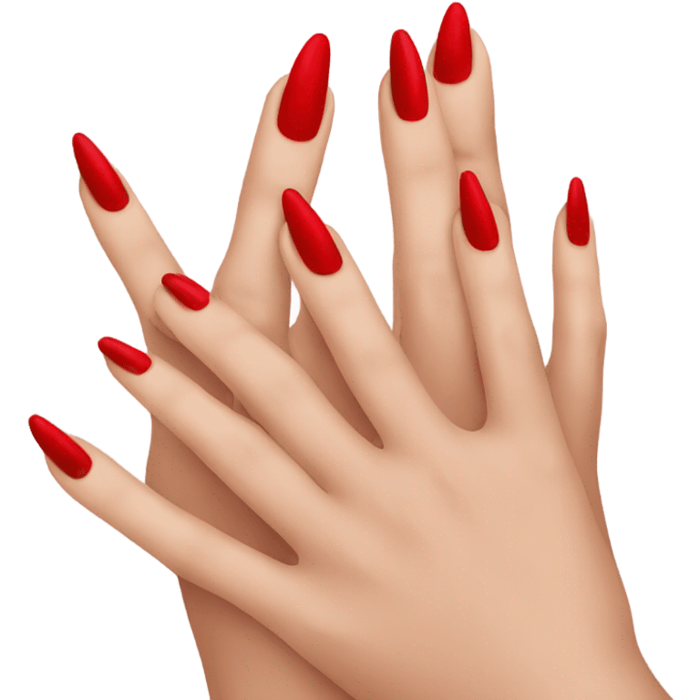 Red nails long emoji