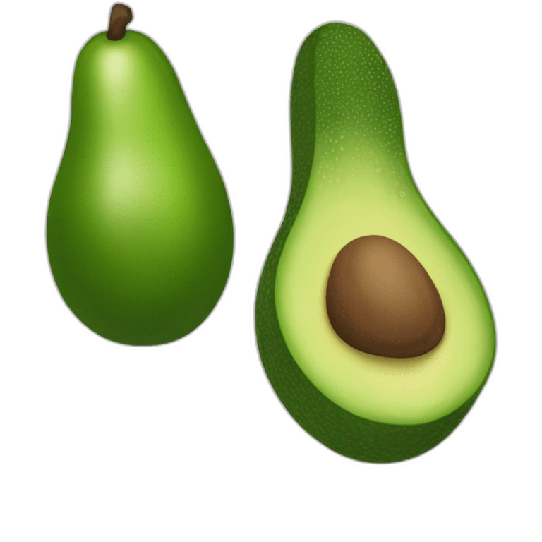 Concombre à l’intérieur d’un avocat emoji