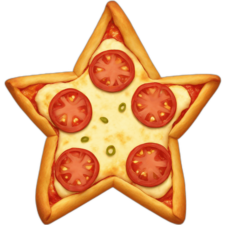 Pizza pie in shape of star emoji