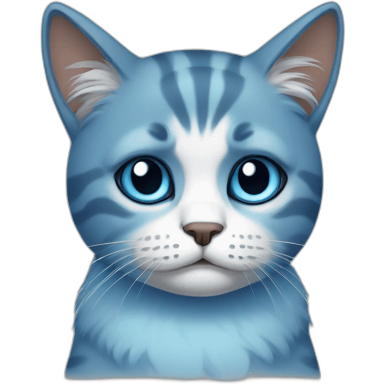 Cat BLUE and sad emoji