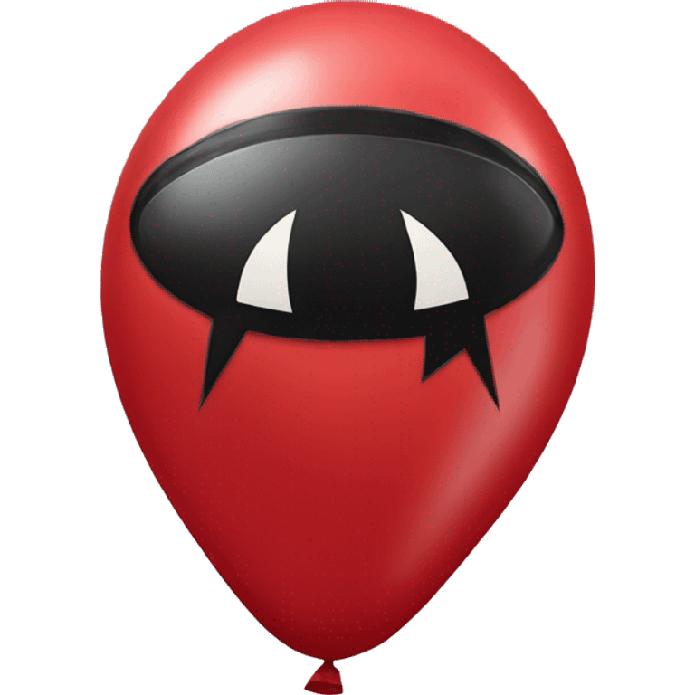 red balloon with black lightning bolt on it emoji