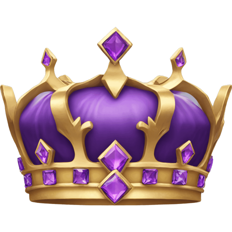 Purple And Gold Royal Gem Crown emoji