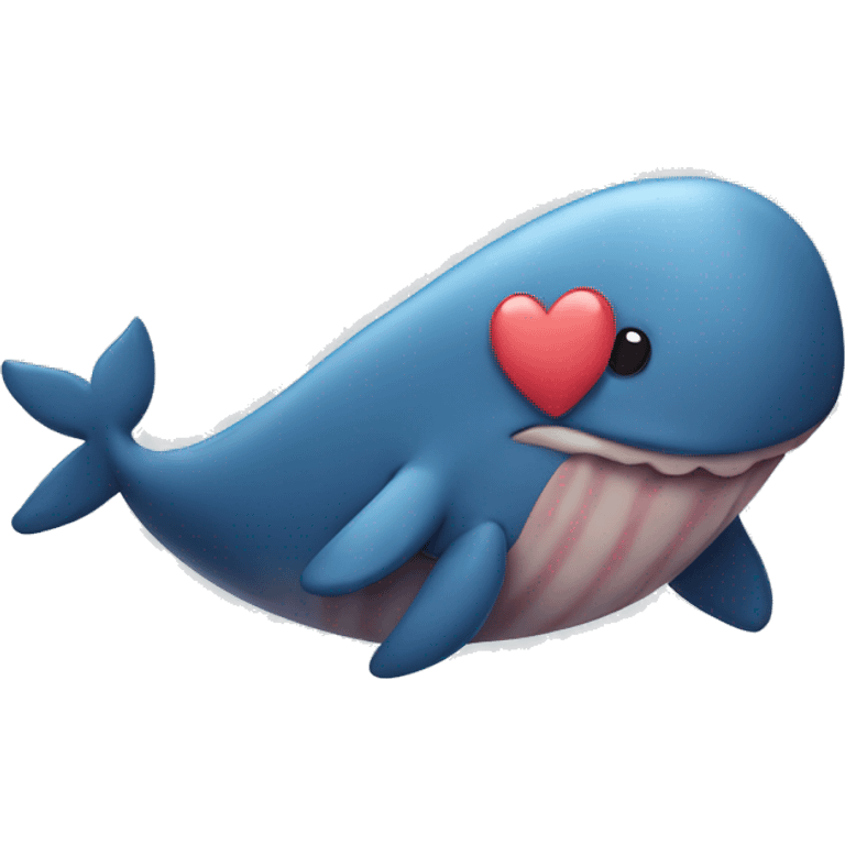 blue whale emoji  hold heart 🐳 emoji