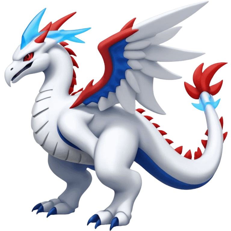 Kyurem-reshiram-Lugia-hybrid, full body emoji