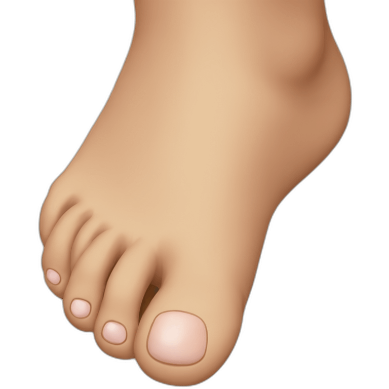 foot missing a toe emoji